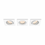 Philips 50193/31/PN - KOMPLET 3x Vgradna svetilka ENNEPER 3xGU10/5,5W/230V