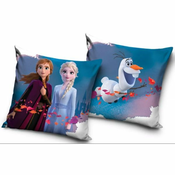 Frozen: Anna, Elsa in Olaf na blazini, poliester - 40 x 40 cm