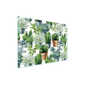 shumee Steklena zaščita za kuhalno ploščo 70x52 Cactus