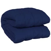 Vidaxl Obtežena odeja modra 220x260 cm 11 kg blago