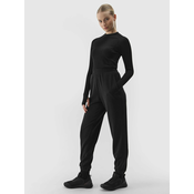 Womens jogger sweatpants with the addition of modal 4F - black