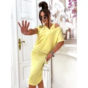 Resti Womens set with a revealing sweatshirt and knee-length dress