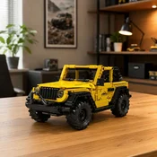 slomart LEAN TOYS Gradbeni bloki: Terenski avto Wrangler, rumen, 746 el.