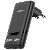 Verbatim VERBATIM FOLD N GO GAN 65W STENSKI POLNILEC ZA IPHONE IN ANDROID