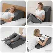 Jastucic za noge Jednobojno Siva 63 x 52 x 19 cm PU pjena