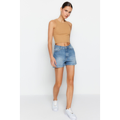Trendyol Blue Denim Shorts & Bermuda