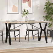 Blagovaonski stol Y-oblika 160x80x75,5 cm od borovine i celik