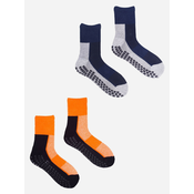 Yoclub Unisexs Half-Terry Socks With ABS 2-Pack SKA-0131U-AA0A-003