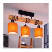 Brilagi - Pritrjen stropni lestenec NUBILA 3xE27/60W/230V borovica/oranžna