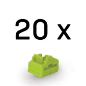 LINDY zaštitni cep, blokator prikljucka, RJ45, bez kljuca, zelen (20 kom/pak.) 47895