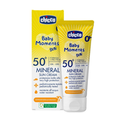Chicco Mineralna krema za sončenje, , otroška krema za sončenje SPF 50+, širok spekter UVA/UVB zaščite, 75 ml