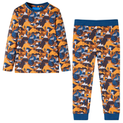 vidaXL Djecja pidžama s dugim rukavima boja konjaka 116