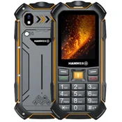 Hammer Mobilni telefon HAMMER Boost 2 LTE v črni in oranžni barvi