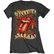 The Rolling Stones Tongue & Stars Charcoal Grey S Ženske Majica