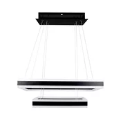 LED prigušiva luster na sajli LED/113W/230V 3000K crna