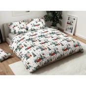 Poli-pamucna posteljina SNOWY HOUSES POLY bijela Dimenzije posteljine: 2 kom 70 x 90 cm | 200 x 220 cm