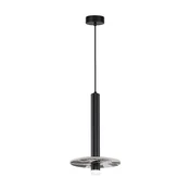 Viokef LED viseča svetilka Leandros, črna, O 40 cm, umetni kamen/kovina - Dnevna soba/jedilnica