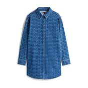 Tommy Jeans Dolga srajca  modra / moder denim