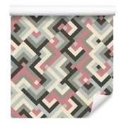 Tapeta z geometrijskim retro vzorcem za dnevno sobo in spalnico 50x1000 cm