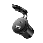 Logilink dvostruki punjač za automobil, 1x USB-A, 1x USB-C, 60 W, crni