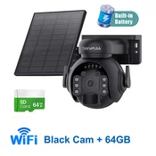 KJB Solarna vrtljiva IP kamera Wi-Fi, črna, 64 GB
