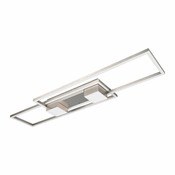 LED stropna svetilka z daljinskim upravljalnikom/zatemnitvena v srebrni barvi 28x100 cm Albany – Trio