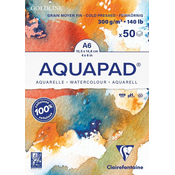 Clairefontaine Goldline Aquapad Glued Pad Skicirka A6 300 g