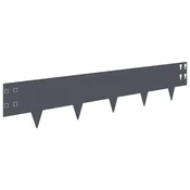 Vidaxl Robovi trave 10 szt. 100 x 20 cm Jeklo Antracit