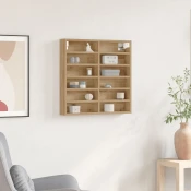 Ormar za izlaganje s policom Umjetnicki hrast 60 x 8,5 x 58 cm