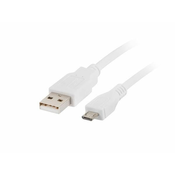 Lanberg Kabel mikro USB (M) do USB-A (M) 2.0, 1 m, bel