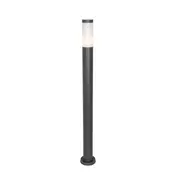 Sodobna zunanja svetilka na drog temno siva z opal 110 cm IP44 - Rox
