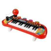 Klaviatura, klavir, 24 tipk, USB mikrofon, rdeča