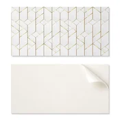 shumee Samolepilna vinilna stenska obloga s potiskom geometrijskega črtastega vzorca 10x40x20 cm