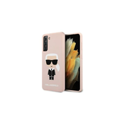 KARL LAGERFELD KLHCS21SSLFKPI za Samsung Galaxy S21 Plus G996 roza silikonska zaščita - Full Body Iconic