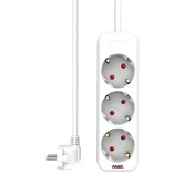 Produžni kabl 3 uticnice 1.4m Max MPS-103-1.4M Beli