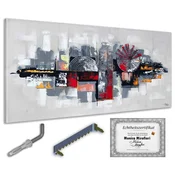 shumee Monica Mirafiori I 100 % ROČNO POSLIKANA I Slika omejene izdaje 140x70cm | Ročno poslikana slika | Akrilna slika | Zelo velika akrilna slika I Moderna umetnost I Umetniške slike