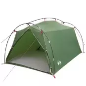 vidaXL Tunelski šotor Zelena 2 osebi 185T poliester s PU premazom