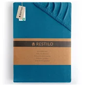 Modrozelena napenjalna rjuha iz jerseyja 140x200 cm Amber – Restilo