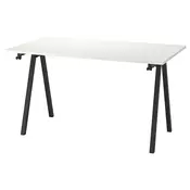 TROTTEN Radni sto, bela/boja antracita, 140x80 cm