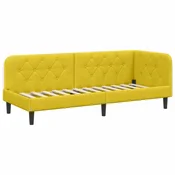 Vidaxl Kotna postelja Rumena 80 x 200 cm Žamet