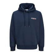 JACK & JONES Majica JJJADE mornarska/svetlo rdeča/bela