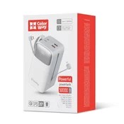 ColorWay powerbank/ 50 000 mAh/ 1x USB QC3.0/ USB-C/ strela/ 22,5 W/ bela