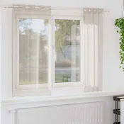 Voile zavjesa sa zavjesama 2 pcs Pijesak 175 x 140 cm Poliester