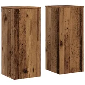 Vidaxl Stojalo za rastline 2 kosa starinski les 30x30x70 cm inž. les