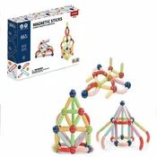 Magnetic Tiles Magnetski set za gradnju 66 dijelova - Magnetski štapici u jednoj boji