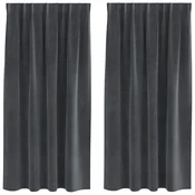 Zavjese za zamracivanje 2 pcs Svijetlo siva 140 x 175 cm Baršun