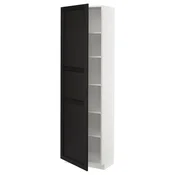 METOD Visoki element s policama, bela/Lerhyttan crno bajcovano, 60x37x200 cm