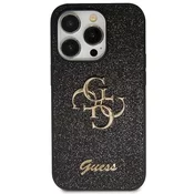 Guess zaščitni ovitek Glitter Script Big 4G Black, Iphone 13 Pro Max