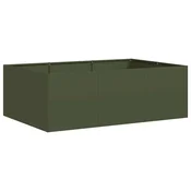 Vidaxl Sadilnik olivno zelena 120x80x40 cm Jeklo