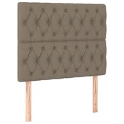 Vidaxl Vzglavje postelje sivo-rjavo 90x7x118/128 cm blago